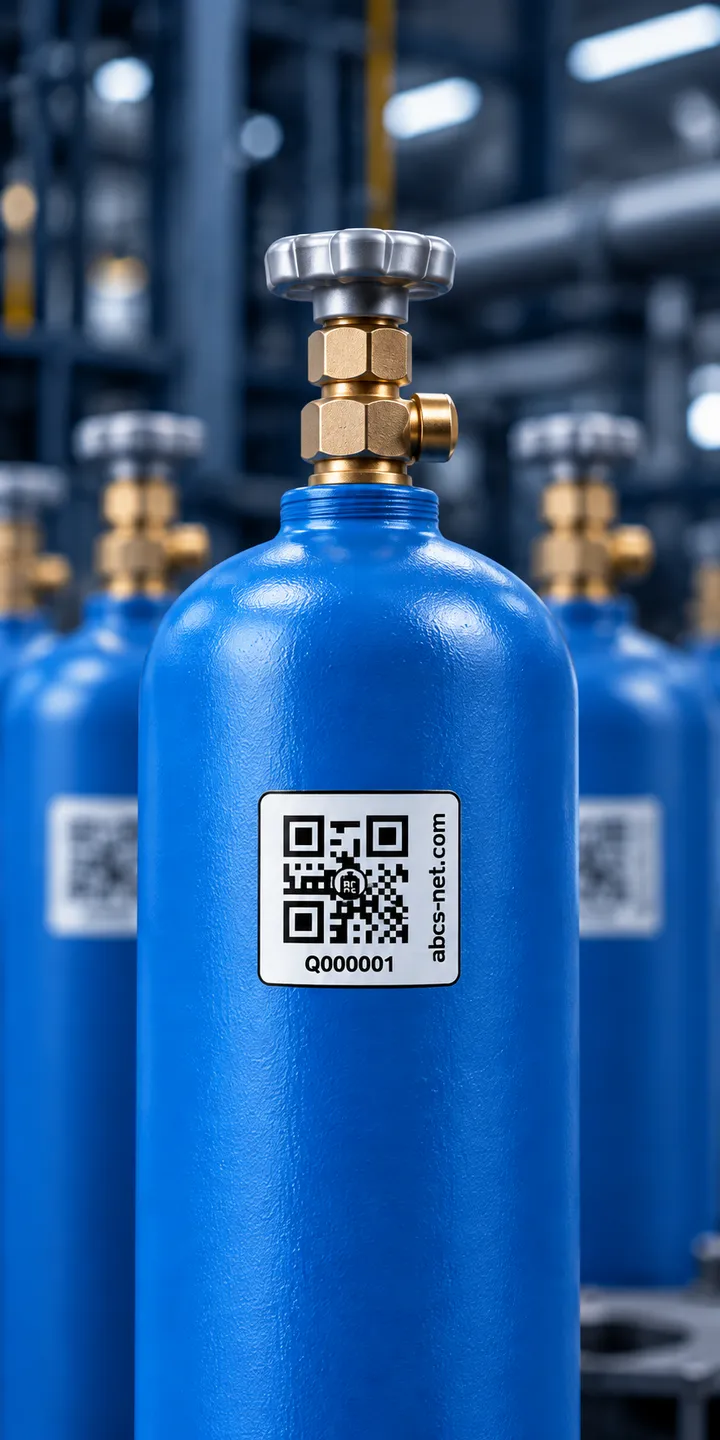 Газовые баллоны с QR-метками системы учёта