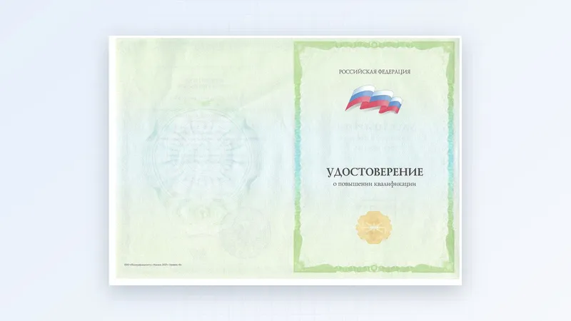 Удостоверение о повышении квалификации МГТУ им. Н. Э. Баумана